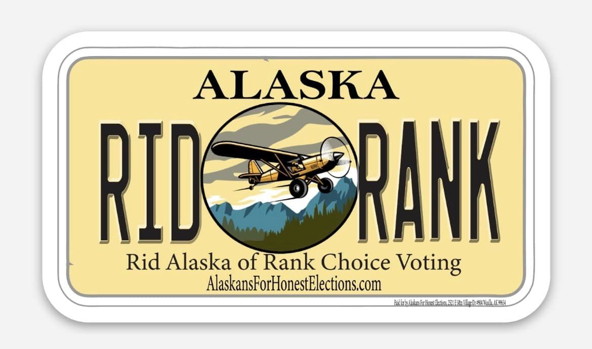 Plane License Plate Sticker